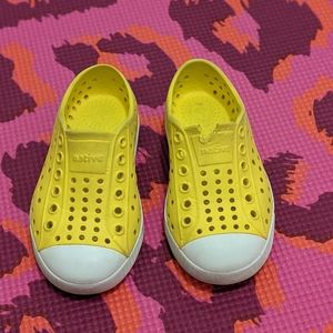 Yellow toddler native Jefferson slip on shoes